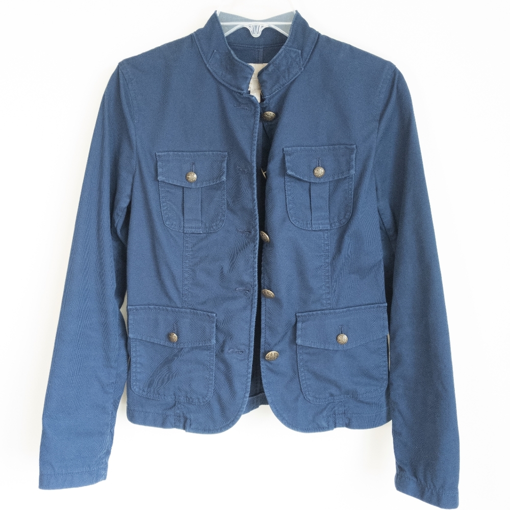 Banana Republic Blue Twill Jacket, Size 2